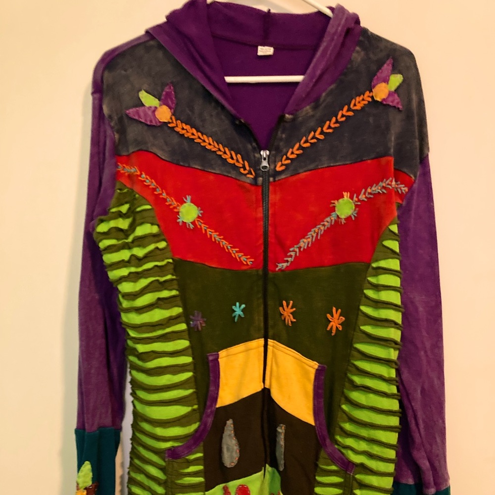 XXL Fits like US 12/14 Himalayan Boho Jacket Hoodie